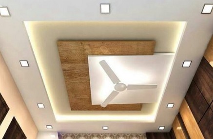 model plafon gipsum dengan lampu LED