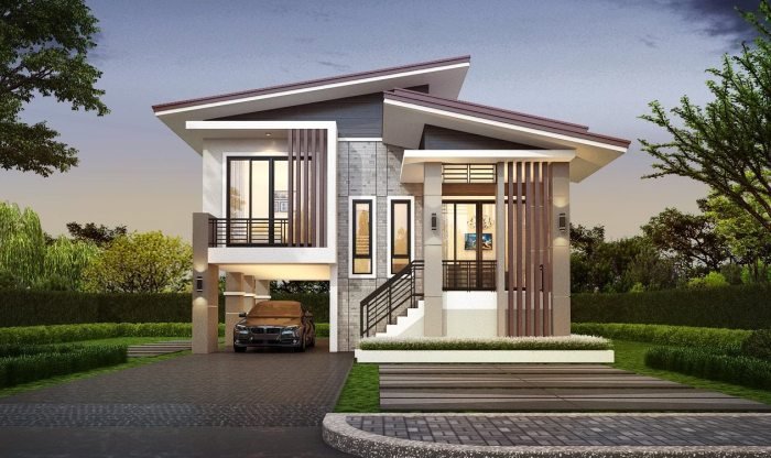 Ide model rumah minimalis 2 lantai tampak depan terbaru 2025