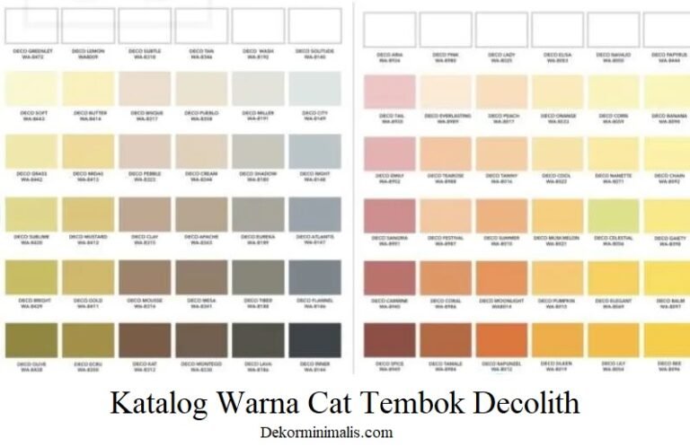 Katalog Warna Cat Decolith 2025