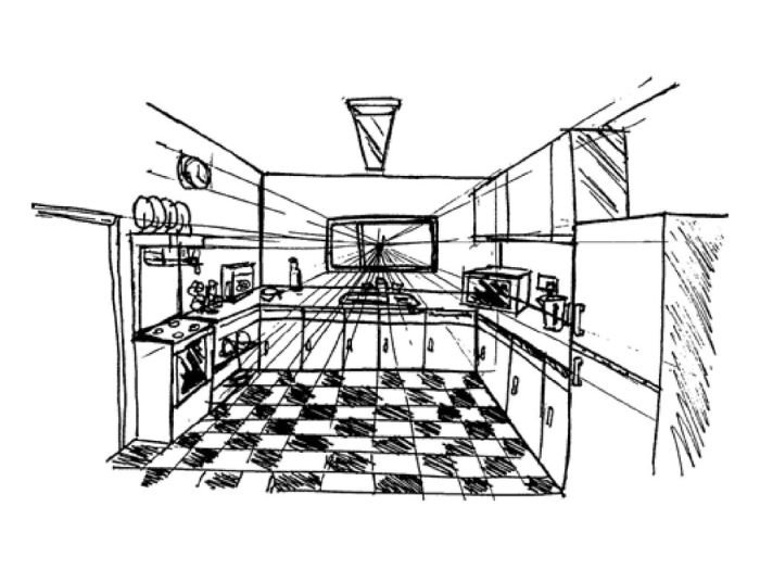 Teknik yang digunakan untuk mewakili tiga dimensi pada gambar rumah 2 dimensi disebut menggambarkan?